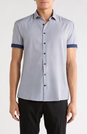 Soul of London Short Sleeve Sport Shirt in White/Blanc at Nordstrom Rack, Size Xx-Large