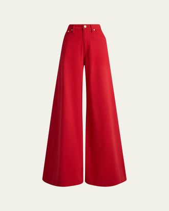 Ralph Lauren Collection High-Rise Ultra Wide-Leg Jeans