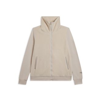 Freddy Felpa collo alto da donna in velluto con zip e logo strass