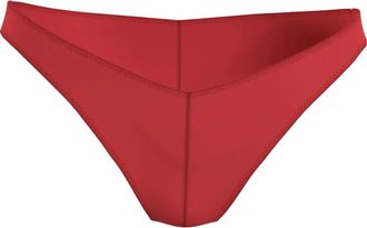 Calvin Klein Womens Red Brazilian Bikini Bottom, Size Large