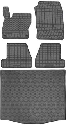 OEM Juego De Alfombrillas De Goma Para Coche Y Maletero Para Ford Focus Iii Hatchback (2011-2018)