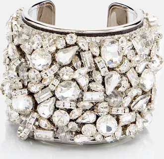 Dries Van Noten Crystal-embellished cuff bracelet