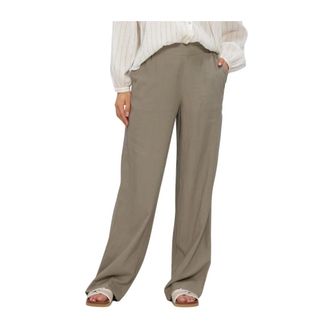Fiveunits Fiveunits, Broeken, Dames, Groen, L, Linnen, Lineafv 763 Wide Broeken