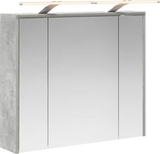 vidaXL Armario Con Espejo De Ba&ntilde;o Gris Concreto 73,5 X 16 X 62,5 Cm Vidaxl