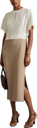 Reiss Miller Colorblock Midi Dress
