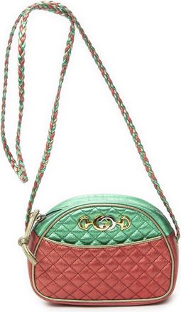 Gucci Pre-owned Womens Trapuntata Mini Camera Crossbody Shoulder Bag - Red - One Size