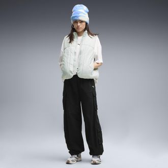 Puma Pantaloni cargo Essentials vestibilit&agrave; comoda da donna, Abbigliamento, Nero, XL