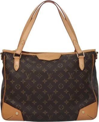 Louis Vuitton Tweedehands Canvas Louis Vuitton tassen - Dames - Vintage Shopper - Bruin - ONE Size - Leer - Vintage