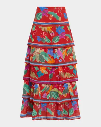 Marie Oliver Christie Tiered Maxi Skirt