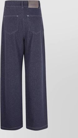 Max Mara denim wide-leg trousers