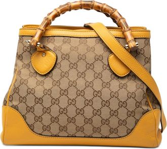 Gucci Pre-owned Gucci GG Canvas Bamboo Diana Top Handle Tote Ladies D6DZWIY63AMZUCOL