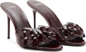 Mango Flora Petals Slide Sandal in Dark Brown at Nordstrom Rack, Size 7.5Us / 38Eu