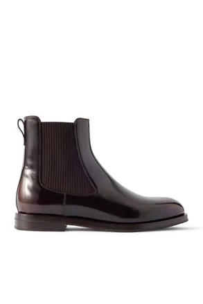 Manolo Blahnik Sempione Manny Polished-Leather Chelsea Boots
