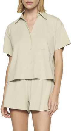 Eberjey Organic Cotton Relaxed Short Pajamas in Sandstone at Nordstrom, Size X-Small