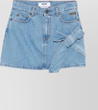 Msgm jeans skirt with pockets and belt