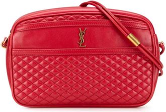 Saint Laurent Pre-owned Cross Body Bags, female, Red, Size: ONE SIZE Pre-owned Camera Quilted Bag