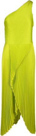 Simona Corsellini One-Shoulder Pleated Dress - Green