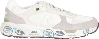 Premiata White Mase Iconic Side Design Leather Sneakers