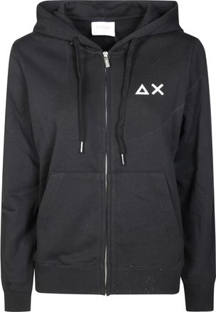 Sun 68 Hoodies & sweatvesten, Dames, Zwart, L, Hoodie met rits