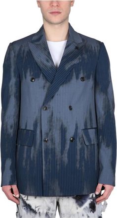 Amiri Jassen, Heren, Blauw, M, Relaxed DB Pinstripe Blazer