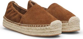 BOSS Suede espadrilles with jute midsole