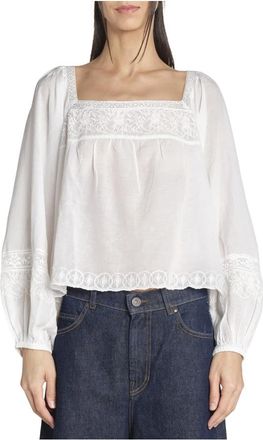 Vanessa Bruno Giovanna Blouse - Dames - Blouses - Wit - 2XS - Katoen - Overhemden