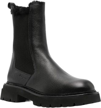 Ferragamo Logo Leather Bootie