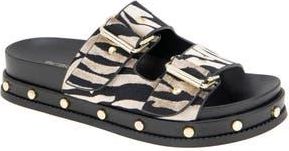 BCBGeneration Bamba Slide Sandal in Brown/Black Zebra at Nordstrom Rack, Size 6.5