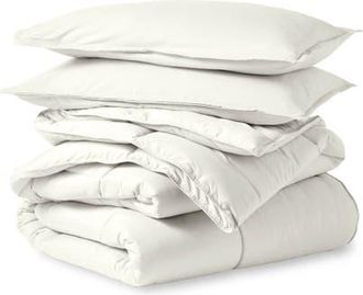 Bare Home All-Season Down Alternative Comforter Set - Oversized King in Cream at Nordstrom