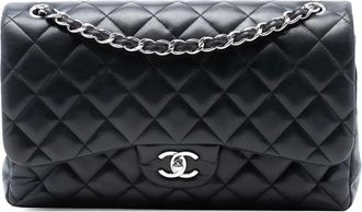 Chanel 2012-2013 Jumbo Classic Lambskin Double Flap shoulder bag - Nero