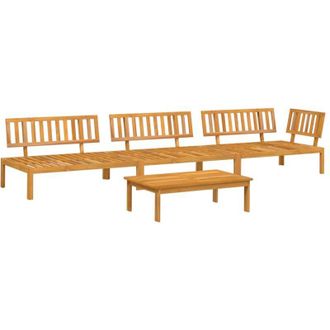 vidaXL Set De Sof&aacute;s De Palets De Jard&iacute;n 4 Pzas Madera Maciza De Acacia Vidaxl