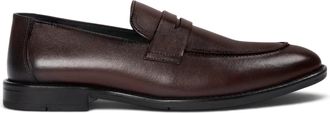 PAUL ANDREW heren penny loafers van bruin leer met moc toe-neus - Ted