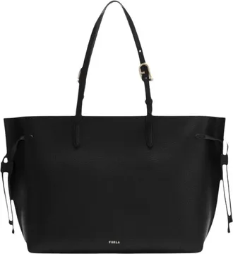 Furla Tassen, Dames, Zwart, ONE Size, Leer, Ava L Tote W/Zip