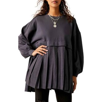 Free People Eleanor Layered Sweatshirt Minidress in Peppery Combo at Nordstrom Rack, Size Medium