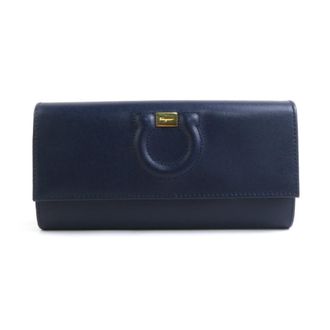 Ferragamo Leather Long Wallet (Bi-Fold) (Pre-Owned)