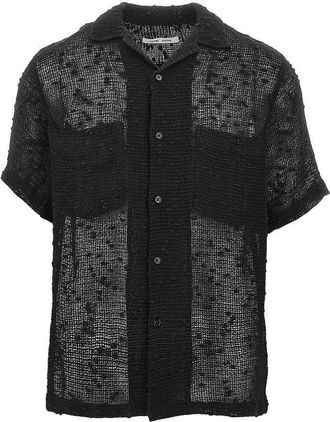 CMMN SWDN Dexter cotton and linen-blend shirt Man 52