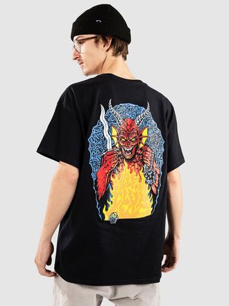 Santa Cruz X Stranger Things Hellfire Pit T-Shirt nero