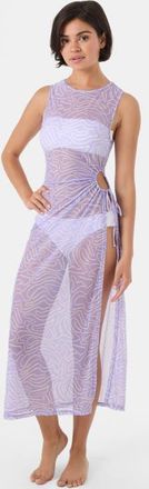 Roxy Sunshine State of Mind Cutout Mesh Cover-Up Dress in Lavender at Nordstrom, Size X-Small