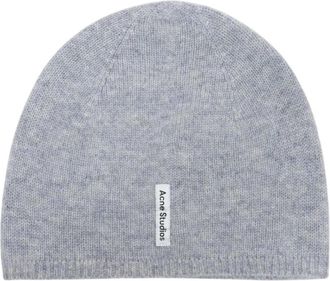 Acne Studios Fitted Beanie - unisex - Hoeden - Grijs - ONE Size - Kasjmier - Accessoires