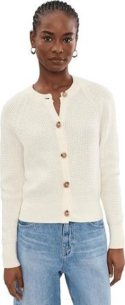 Nic+Zoe Waffle Tuck Cardigan Womens Sweater Classic Cream : LG, Acrylic/Cotton/Polyester