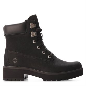 Timberland Womens Carnaby Cool Mid Lace Boots in Black Leather - Size UK 6.5