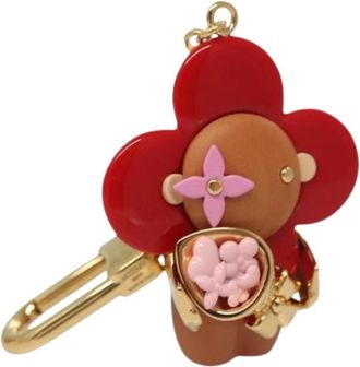Louis Vuitton Pre-owned Canvas Sleutelhanger Charm - Dames - Vintage Accessoires - Rood - ONE Size - Vintage