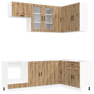 vidaXL Unidad De Cocina Porto 8 Uds. Roble Artisan Vidaxl