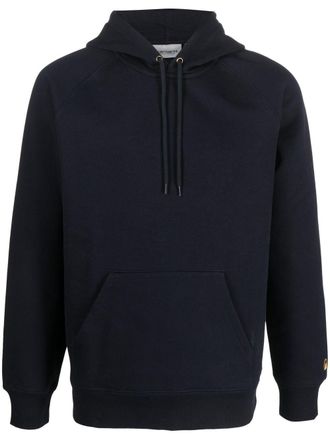 Carhartt Work in Progress embroidered-logo detail hoodie - Blue