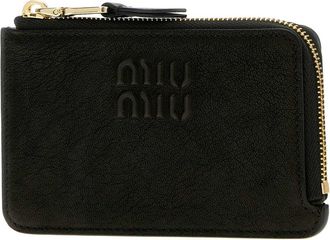 Miu Miu Leather Card Case - Black