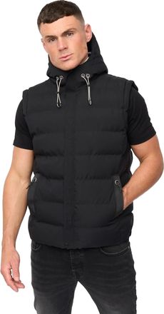 Crosshatch Heren Kampleys Geperforeerd Gewatteerd Gilet (Zwart)