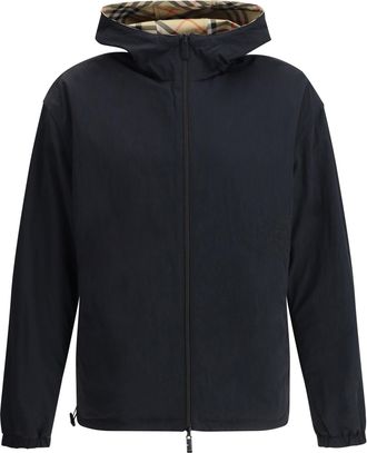 Burberry Mens Reversible Waterproof Jacket Sand Ip Check Polyester