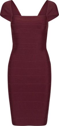 Rotate Midi Gebreide Jurk - Dames - Kleedjes - Rood - XS - Kleedjes