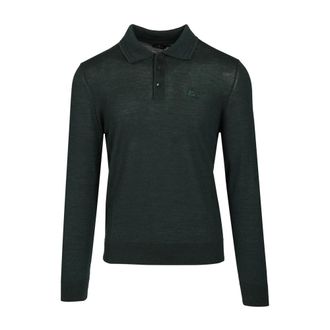 Etro Wool and Silk Polo Shirt - male - Etro - Polo Shirts - Green - XL - Tops
