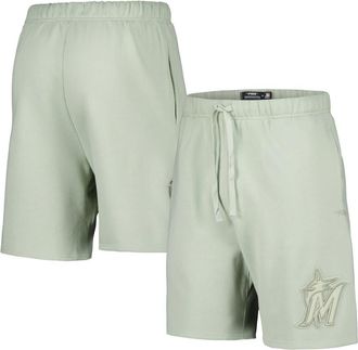 Pro Standard Mens Pro Standard Light Green Miami Marlins Neutral Fleece Shorts in Cream at Nordstrom, Size Xx-Large